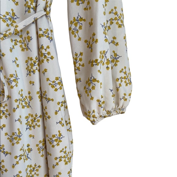 Floral Print Maxi Dress - Cream and Gold - Picture 3 of 6